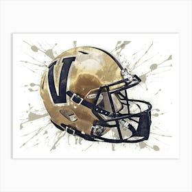 Vanderbilt Commodores NCAA Helmet Poster Art Print