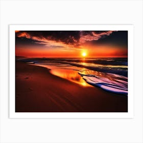 Sunset On The Beach 963 Art Print