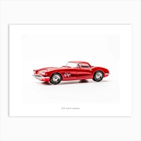 Toy Car 55 Corvette Red Poster Art Print