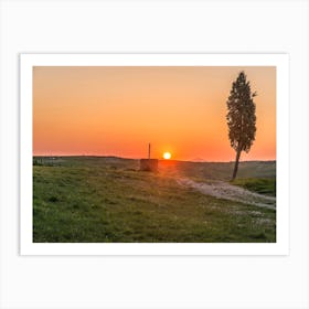 Sunset In Tuscany Art Print