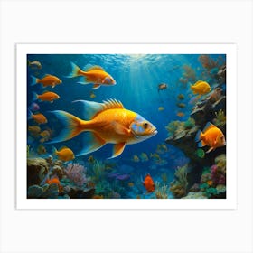 Big fish In The Ocean Art Print