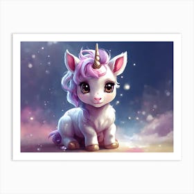 Cute Unicorn 1 Art Print