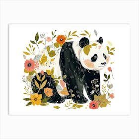 Little Floral Giant Panda 2 Art Print