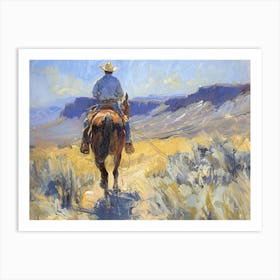 Cowboy In Death Valley California 2 Art Print