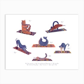 Animal Yoga Art Print