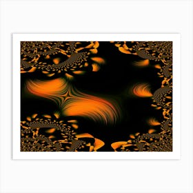 Abstract Fractal Orange Pattern 1 Art Print