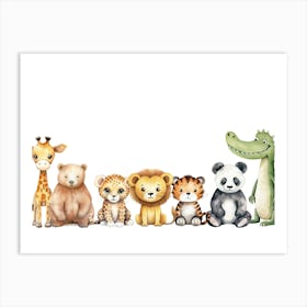 Zoo Animals Art Print