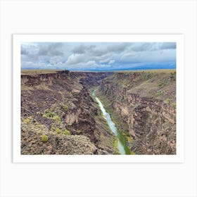 View from Rio Grande Gorge Bridge, Taos, New Mexico Art Print