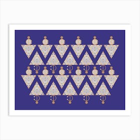 Aztec Geometric Pattern Art Print