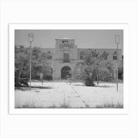 One Of The Main Buildings With Town Square In Foreground Of The Burro Mountain Copper Company, Now Art Print