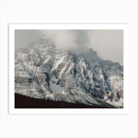 Snow Covered Cliffs Art Print