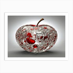 Apple With Music Notes 18 Art Print