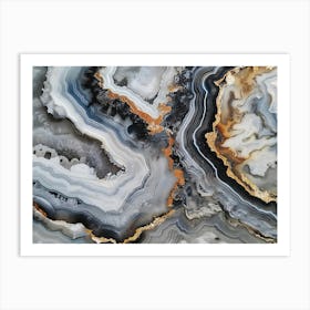 Gray agate Art Print