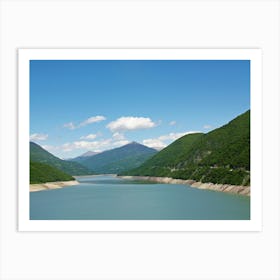 Lake In The Mountains Georgia 1 Art Print