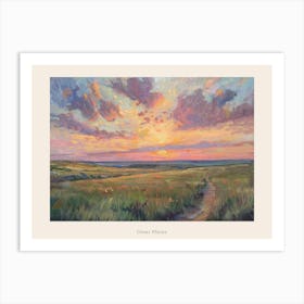 Western Sunset Landscapes Great Plains 3 Poster Art Print