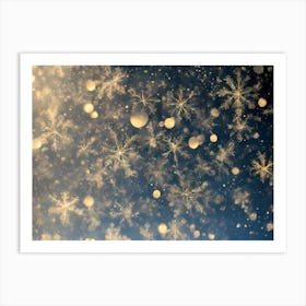 Snowflakes In The Sky 2 vector art Art Print