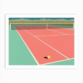 Nevada Tennis Court 2 Art Print