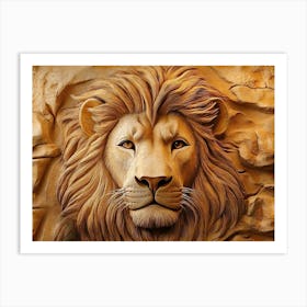 Lion Head 3 Art Print