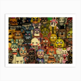 Five Nights at Freddy's Vintage Art Print