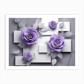 Purple Roses Art Print