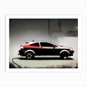 Car In A Garage Art Print