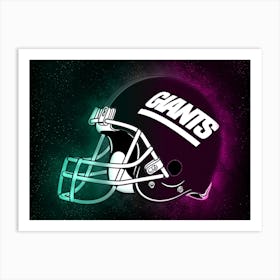 New York Giants Helmet Galaxy Art Print