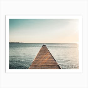 Sunset On The Pier Art Print