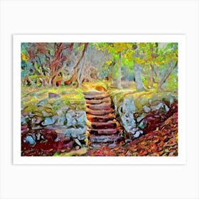 Forest Stairway Art Print