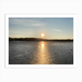 Sunset On The Ice Art Print