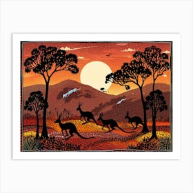 Default Australian Aboriginal Dot Painting Style Art Landscape 0 (2) Art Print