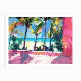 Miami From The Window View Painting 1 Art Print