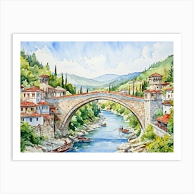 Bridge Over The River 3 Art Print