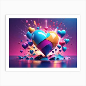 Colorful Heart Creative 34 Art Print