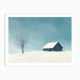 Minimal Winter Scene 10 Art Print