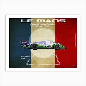 Le Mans 917 Hippie Car Landscape Art Print
