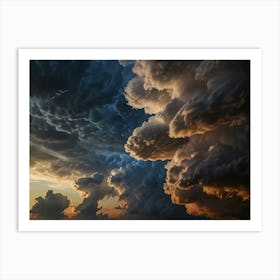 Storm Clouds At Sunset Art Print