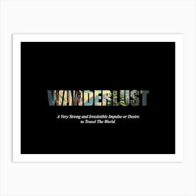 Wanderlust Poster Retro Wooded Pines 8 Art Print