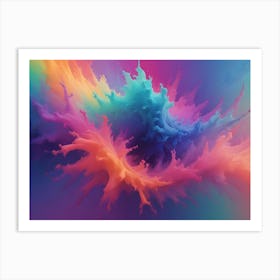 Colorful Splashes Art Print