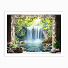 Waterfall 4 Art Print