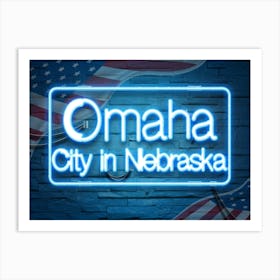 Omaha City In Nebraska Art Print