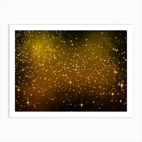 Yellow Shining Star Background Art Print