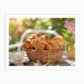 Coffee And Croissants 1 Art Print