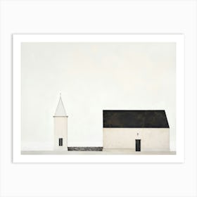 Church And A Tower Art Print