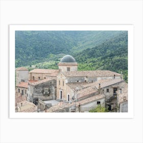 Old Village In The Mountains In Italy Art Print