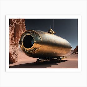 Steampunk Submarine V4 Art Print