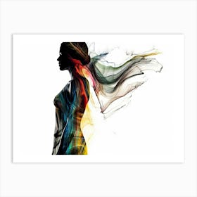 Silhouette Of A Woman Art Print