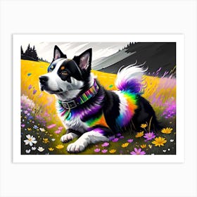 Rainbow Dog Art Print