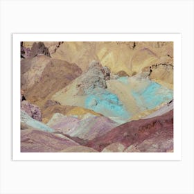 Rainbow Colours Of Artists Palette In Death Valley Desert Art Print