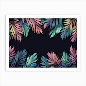 Abstract Tropical Leaves Art Print