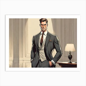 Man In A Suit 1 Art Print
